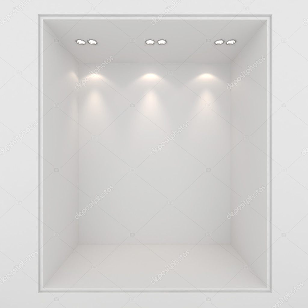 3d render of an empty presentation showase