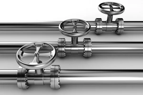 stock image 3d shiny pipelines on white background