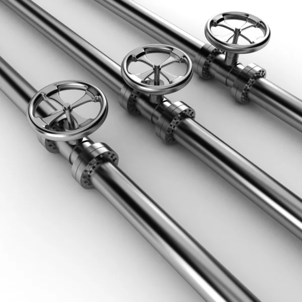 stock image 3d shiny pipelines on white background