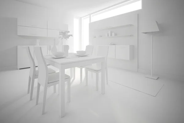 3d clay render of a modern interior design Stock Photo