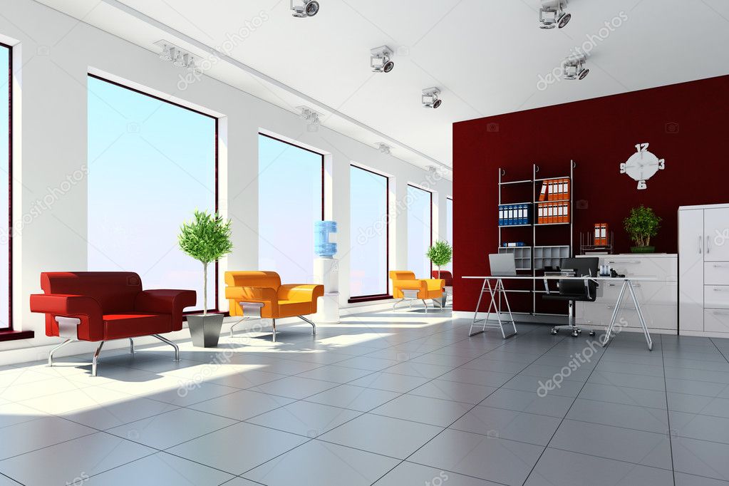 3d modern office interior design