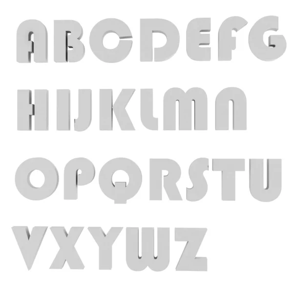 3d 炫彩字母，在白色背景上 — 图库照片