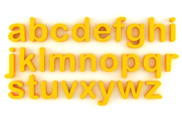 3d bunten Buchstaben, auf weißem Hintergrund — Stockfoto