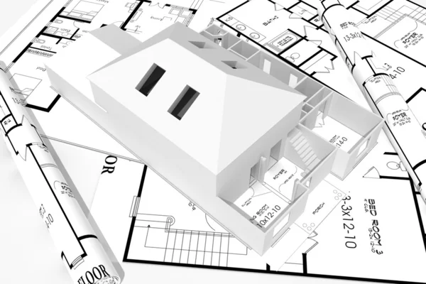 3d home plans concept — Stock Photo, Image