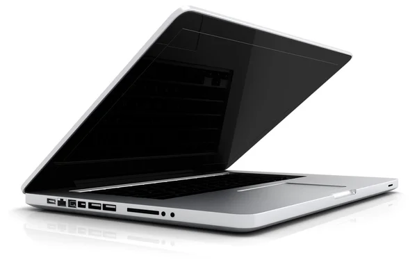 3D-laptop isolerad på vit bakgrund — Stockfoto