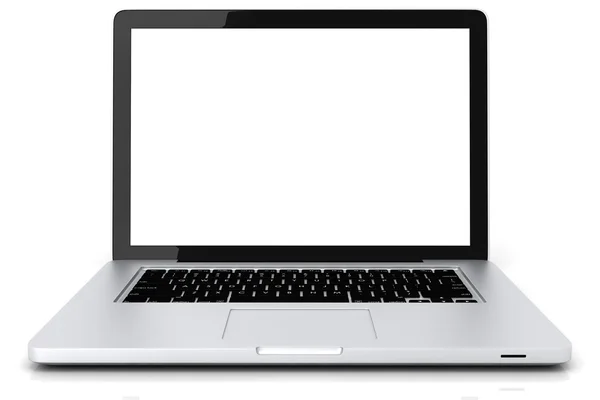 孤立在白色背景上的 3d 笔记本电脑 — 图库照片