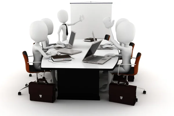 3d man business meeting — Stock Photo, Image