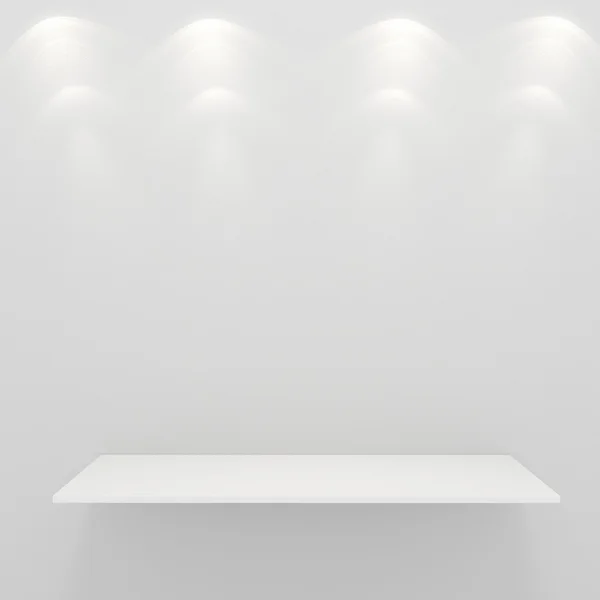 3d render of an empty presentation shelf — Stock Photo, Image