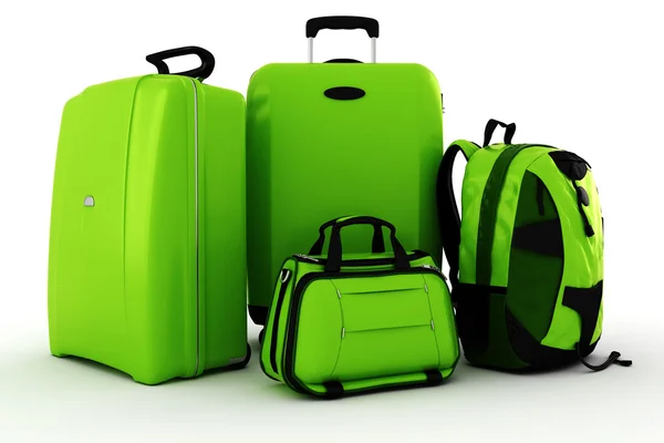 3d bagagli isolati su sfondo bianco — Foto Stock