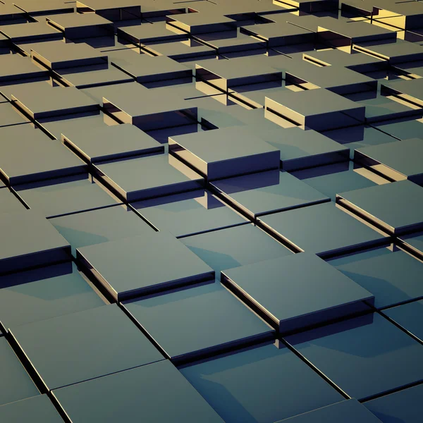 3D chrome blank kub bakgrund — Stockfoto