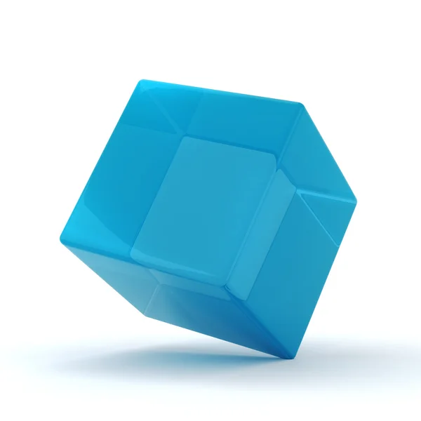 3D színes kocka, fehér háttér — Stock Fotó