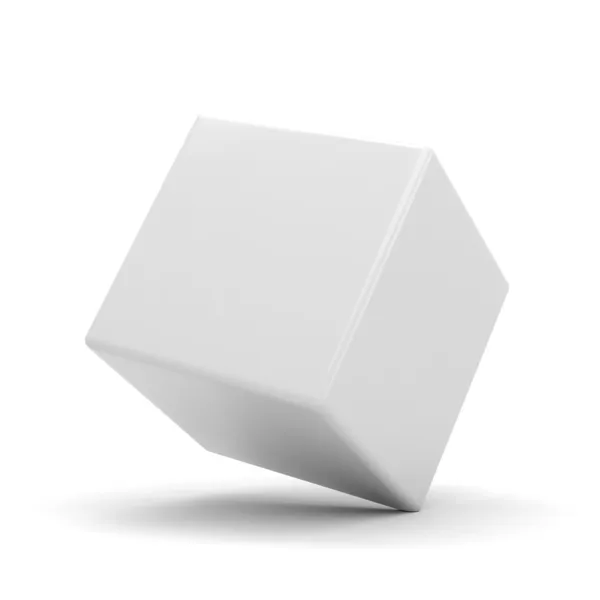 흰색 바탕에 화려한 3d 큐브를 — 스톡 사진
