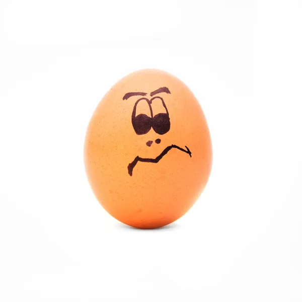 Cabeça de ovo, zangada — Fotografia de Stock