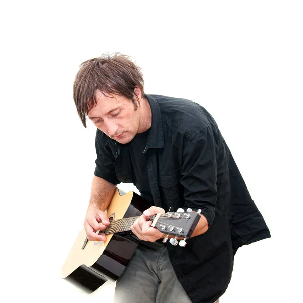 Mann spielt Gitarre — Stockfoto