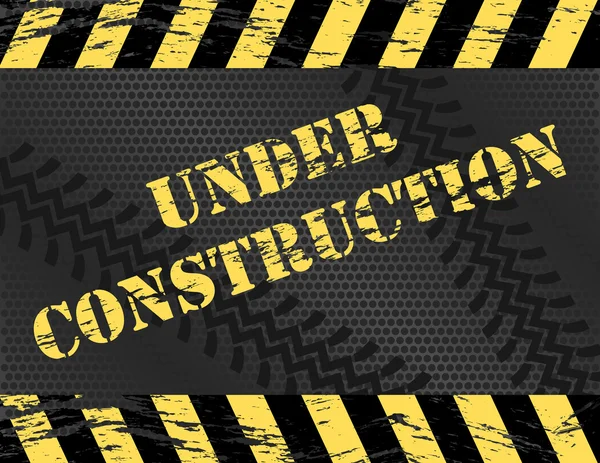 Grunge Under Construction Website Background — Stock Vector