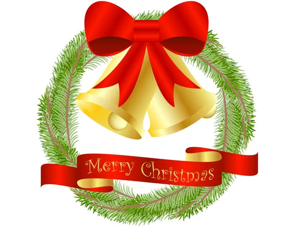 ख्रिसमस wreath पार्श्वभूमी — स्टॉक व्हेक्टर