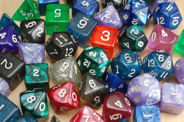 Set of Role Playing Dice clipart