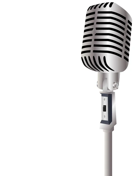Vintage Mikrofon — Stok Vektör