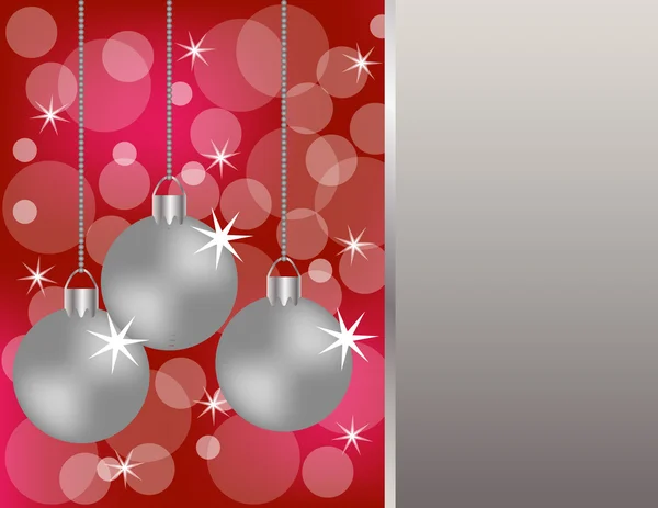 Décorations de Noël pendantes en argent — Image vectorielle