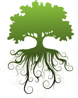 Silhouette of a tree clipart