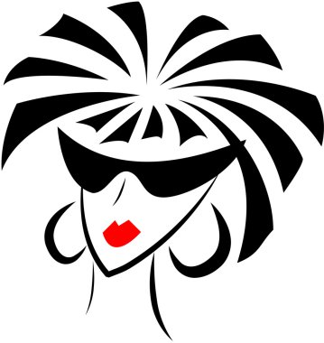 Woman's face. clipart