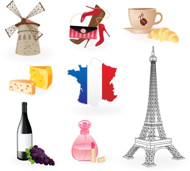 Symbols of France. clipart