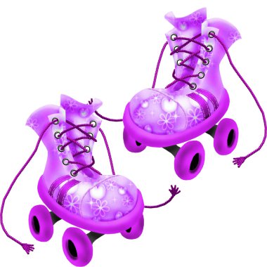 Roller skates clipart