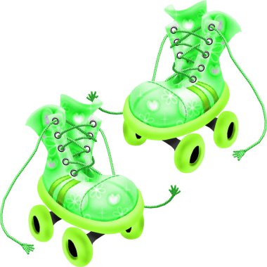 Roller skates clipart