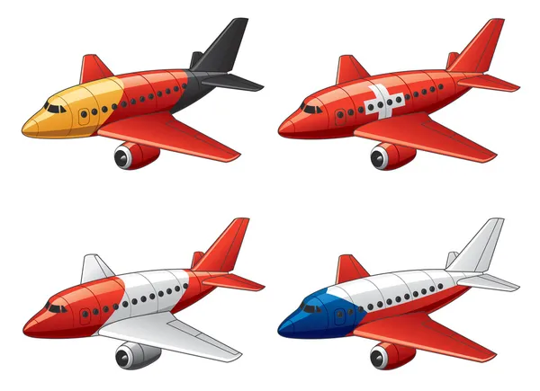 Airbuses σε εθνικές σημαίες χρώματα — Διανυσματικό Αρχείο
