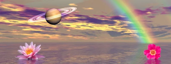 Bolygó Szaturnusz — Stock Fotó