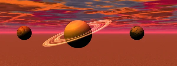 Manzara gezegenler — Stok fotoğraf