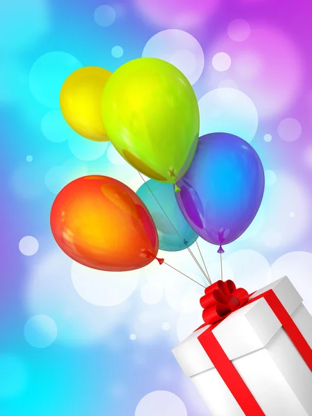 Strana balónky barevné a krásné. moderní svátek oslav dekora — Stock fotografie