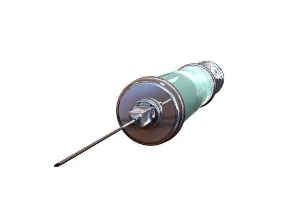 Syringe with vaccina isolated on white — Stock Photo, Image