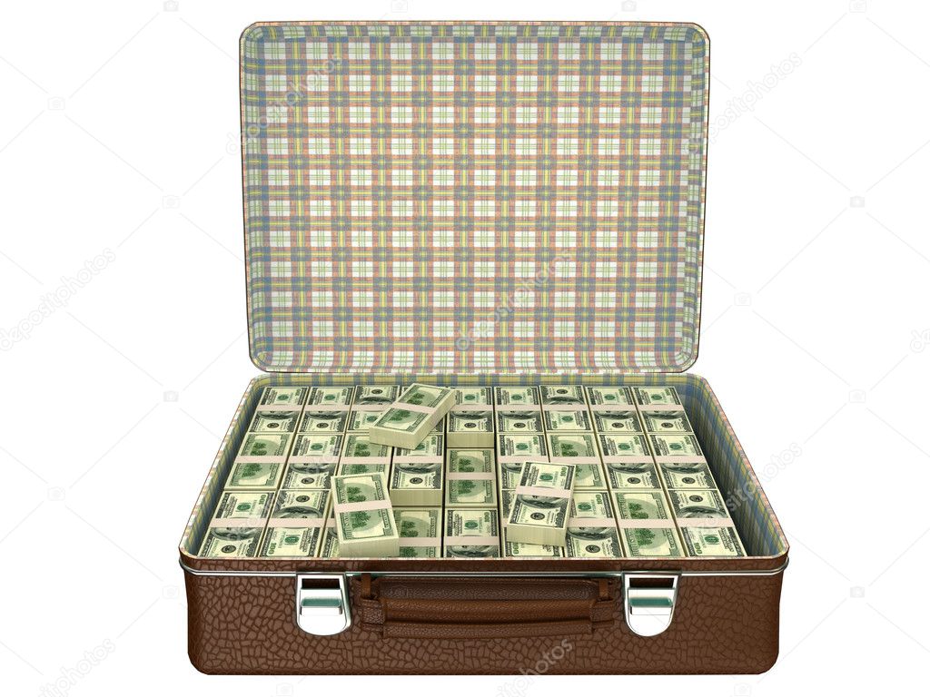 Million dollars in suitcase