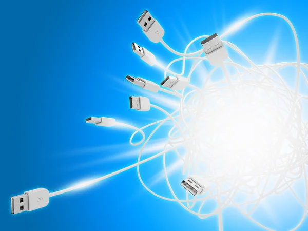 stock image Usb abstract (PC concept)