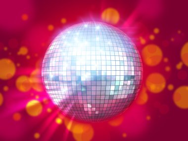 Night club disco ball clipart