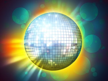 Night club disco ball clipart