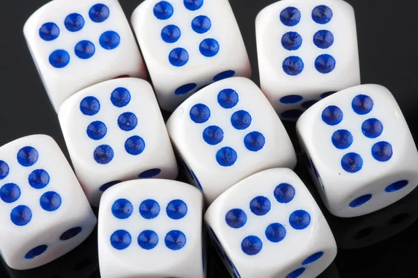 Close-up of many gambling dices — Stock Photo, Image