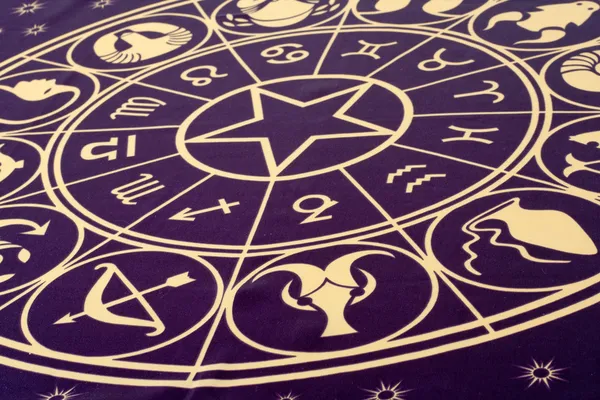 Roda de símbolos do Zodíaco — Fotografia de Stock