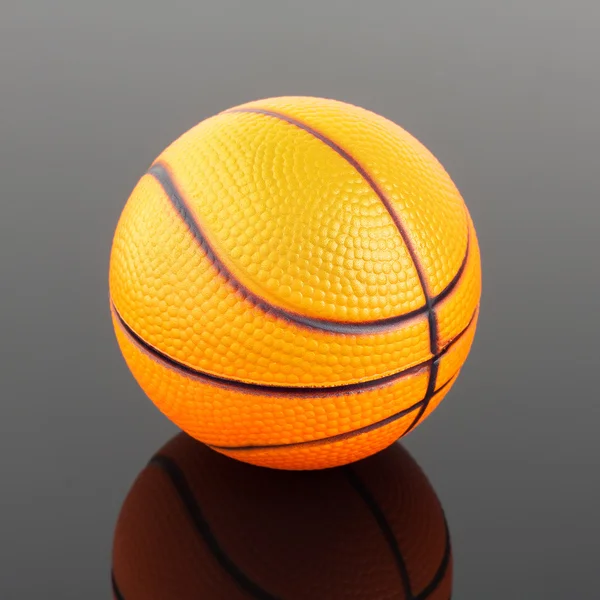 Classic basketball with reflection — Stock Photo, Image