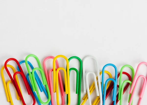Many colorful paper clips — Stock Photo, Image