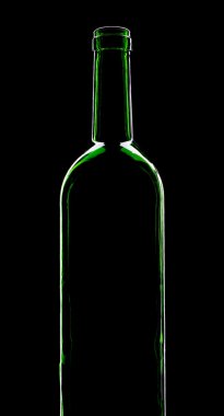 Silhouette of wine bottle clipart