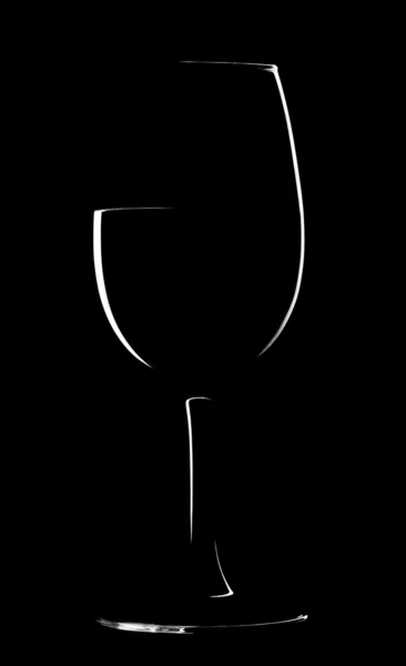 Forma del bicchiere da vino — Foto Stock