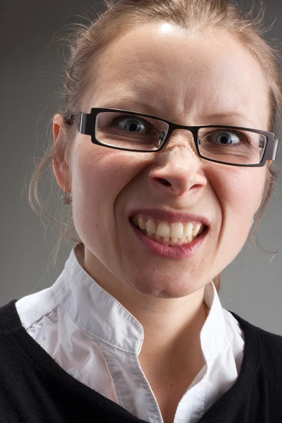 Angry leadership businesswoman — Stock Photo, Image