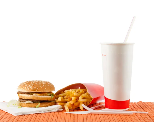 Zestaw fast food — Zdjęcie stockowe