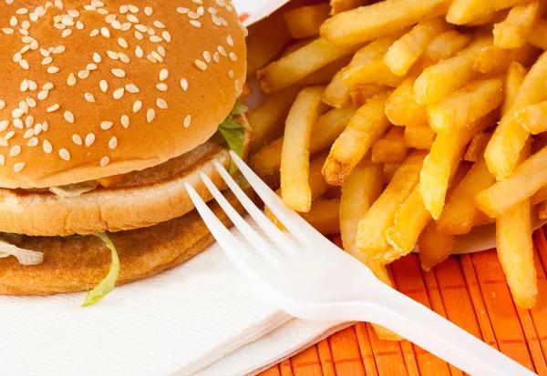 Zestaw fast food — Zdjęcie stockowe
