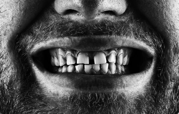 Screaming bearded mouth — Stock Photo, Image