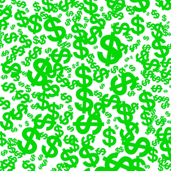 Simboli del dollaro verde — Foto Stock