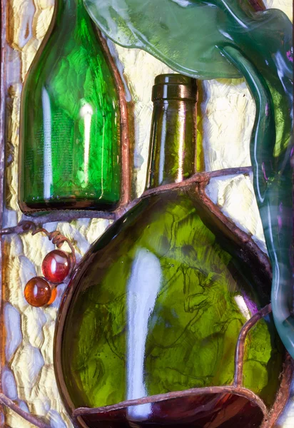 와인 테마의 스테인드 글라스 성분 — 스톡 사진