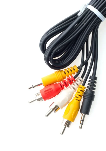 Cables de audio y vídeo — Foto de Stock